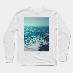 Sea Waves Summer Travel Sailing Long Sleeve T-Shirt